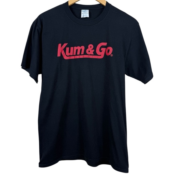 Vintage Kum & Go Gas Station Shirt M Grunge Trucker Biker Funny Logo Graphic - Picture 1 of 4
